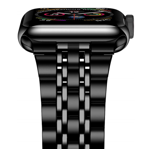 Bracelet de rechange pour montre Apple Watch, bracelet à maillons, en acier inoxydable, série 6 5 44mm, iwatch SE 4 40mm ► Photo 1/6
