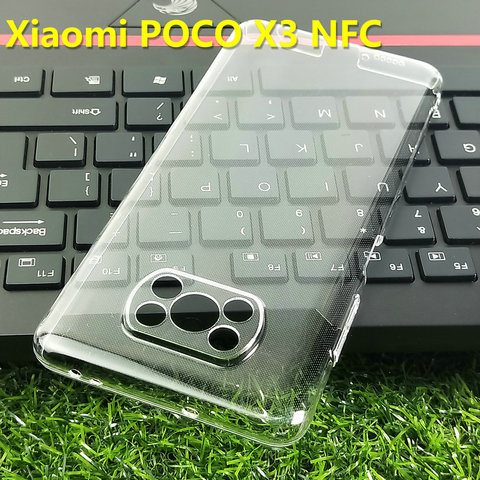 Pour Xiaomi POCO X3 NFC clair étui de téléphone couverture arrière étui rigide coque de protection ► Photo 1/6