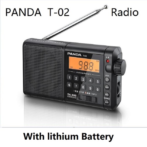 PANDA T-02 – Radio FM portable pour personnes âgées, tout-bande, semi-conducteur, lecture MP3, fonction de mémoire, charge forte, facile à utiliser ► Photo 1/1