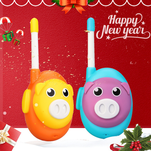 Chape RB616 RB16 talkie-walkie enfants 2 pièces mignon cochon Design1 canal deux couleurs talkie-walkie cadeau d'anniversaire jouet talkie-walkie ► Photo 1/6