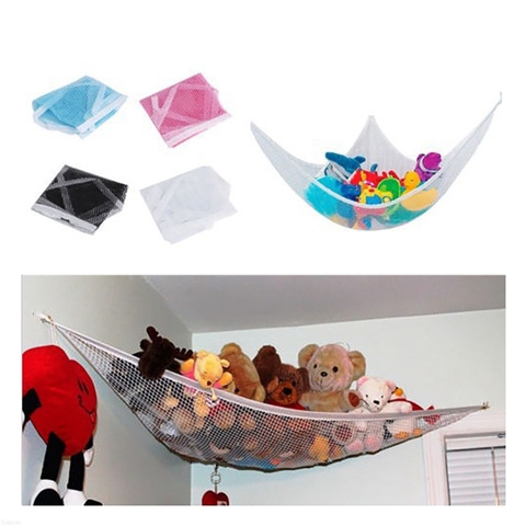 Doux grand jouet hamac maille enfants chambre stockage pépinière ours en peluche Net enfant organisateur serviettes en peluche rangé doux stockage 2 ► Photo 1/6