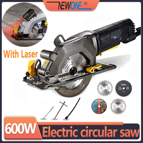NEWONE-Mini scie circulaire électrique, avec Laser, outil de bricolage multifonctionnel pour couper du bois, tube en PVC ► Photo 1/6