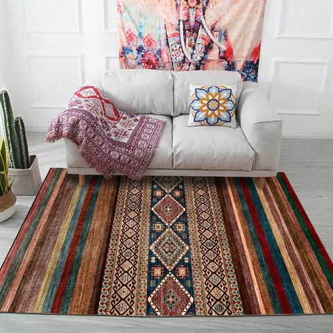 Tapis et tapis de Style marocain, Vintage, géométrique, perse, décor de maison, canapé, chambre à coucher, cuisine, tapis de sol antidérapants ► Photo 1/6