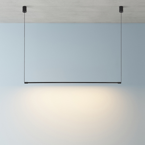 Lampe suspendue linéaire suspendue, design nordique, luminaire d'intérieur, idéal pour une table à manger, une cuisine ou une cuisine ► Photo 1/6