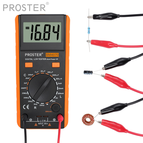 Proster multimètre numérique LCR mètre testeur trousse à outils DM4070 pour Inductance capacité résistance LCD affichage compteur de mesure ► Photo 1/6