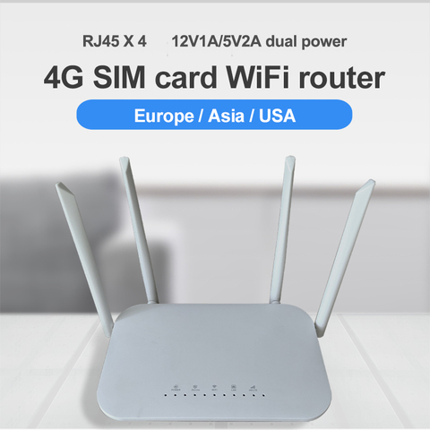 Modem wifi 4G CPE LC117 LTE, avec 32 utilisateurs, RJ45 X4, emplacement pour carte SIM ► Photo 1/6