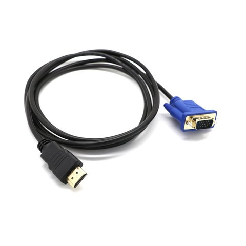 Câble adaptateur vidéo mâle compatible HDMI vers VGA D-SUB, 1M, pour HDTV, moniteur d'ordinateur ► Photo 1/6