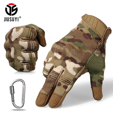 Camouflage écran tactile tactique doigt complet gants armée militaire Paintball vélo tir moto Airsoft équipement de Combat hommes femmes ► Photo 1/6