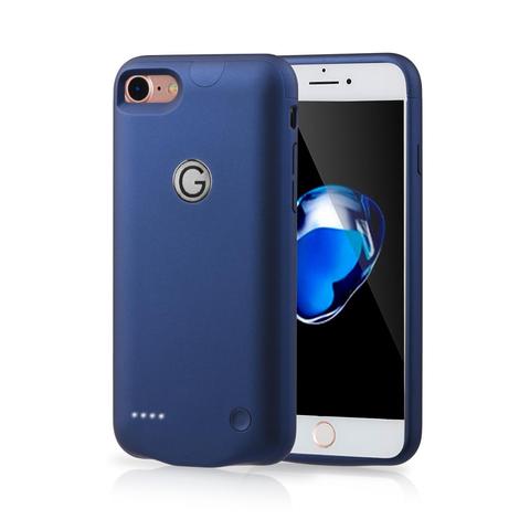 Coque de chargeur de batterie 2800mAh pour iPhone 7, étui noir et bleu pour iPhone 8 ► Photo 1/5