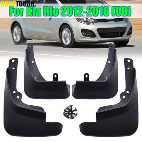 4 pièces garde-boue pour Kia Rio 3 2012-2016 UB berline garde-boue garde-boue garde-boue garde-boue avant arrière ► Photo 1/6