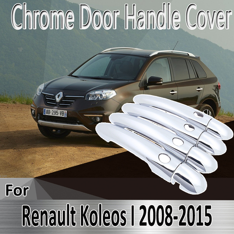 Autocollants de style pour Renault Koleos Samsung QM5 I MK1 2008 ~ 2015, couverture de poignée de porte chromée, peinture, accessoires de voiture ► Photo 1/6