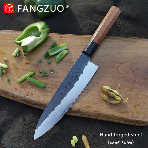 FANGZUO nouveau 2022 japonais Chef couteaux à la main Kiritsuke couteau cuisine outils de cuisine manche en bois haute teneur en carbone forgeage ► Photo 1/6