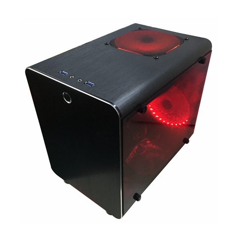 Boîtier de refroidissement pour ordinateur Gamer petit châssis Mini Air pour cartes mères ITX cadre étanche à la poussière tout aluminium ATX Gabinete Vertical ► Photo 1/1