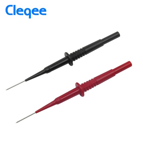 Cleqee P5008 2 pièces multimètre sondes de Test isolation aiguille de perçage Non destructrice rouge/noir ► Photo 1/6