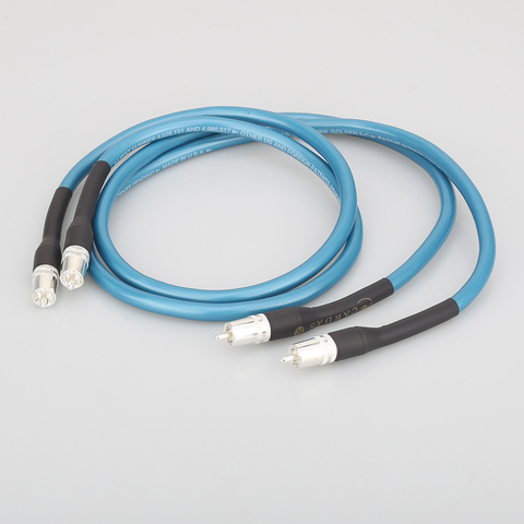 Hexlink – câble d'interconnexion rca doré 5-C, paire de câbles analogiques pour ampli HIFI CD ► Photo 1/6
