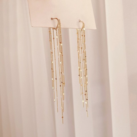 2022 nouvelle mode longue en métal gland goutte boucles d'oreilles pour les femmes coréen Joker doux beau coeur élégant fête de mariage bijoux Brincos ► Photo 1/6