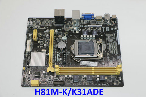 Carte mère utilisée pour ASUS H81M-K/K31ADE bureau LGA1150 alimentation cc H81 pc carte mère AMD 785G HDMI 16GB ► Photo 1/6