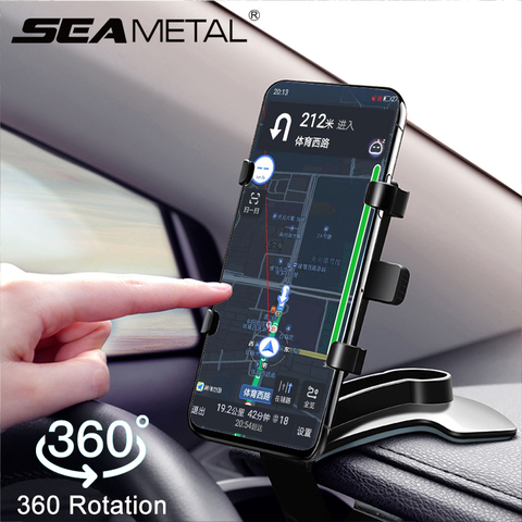 Support universel pour téléphone, pour voiture, à 360 degrés, pour Smartphone, tableau de bord pour fixation automatique de téléphone portable ► Photo 1/6