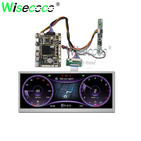 12.3 pouces 1920*720 IPS screendisplay avec USB lvds TF carte Android driver board 1000 lentes pour affichage de voiture et affichage industriel ► Photo 1/6