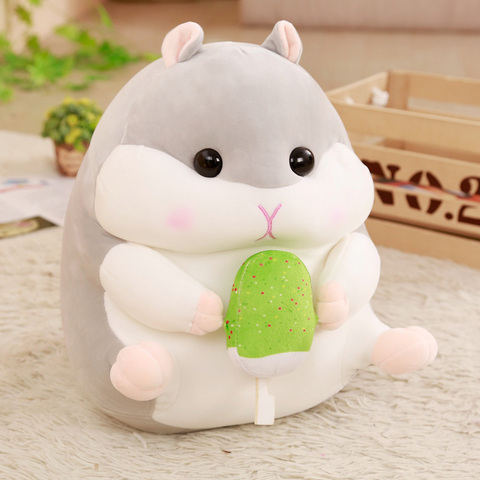 Hamster en peluche doux, jouet en peluche, coussin d'oreiller, mignon kawaii, poupée en peluche pour enfants, cadeau d'anniversaire pour bébé ► Photo 1/6