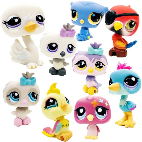 Jouets mignons originaux 5cm, jolie animalerie oiseau ou poulpe, figurines d'animaux, poupée petite idée cadeau pour filles ► Photo 1/2