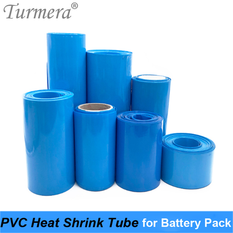 Turmera – Tube thermorétractable bleu en PVC, enveloppe de batterie 30mm à 210mm, pour batterie Li-ion 18650 21700 32700, à personnaliser ► Photo 1/6