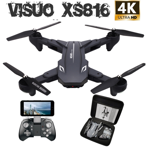 Visuo XS816 WiFi FPV RC Drone 4 K caméra débit optique 720 P double caméra RC quadrirotor pliable Selfie Dron VS XS809S XS809HW SG106 ► Photo 1/6