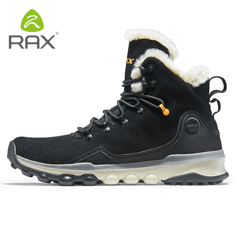 RAX chaussures de randonnée pour hommes dernière botte de neige anti-dérapant doublure en peluche mi-haute Style classique bottes de randonnée pour hommes professionnels ► Photo 1/6