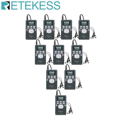 10 pièces RETEKESS PR13 Radio FM stéréo DSP récepteur de Radio Portable horloge numérique pour guider la formation de conférence de l'église ► Photo 1/6