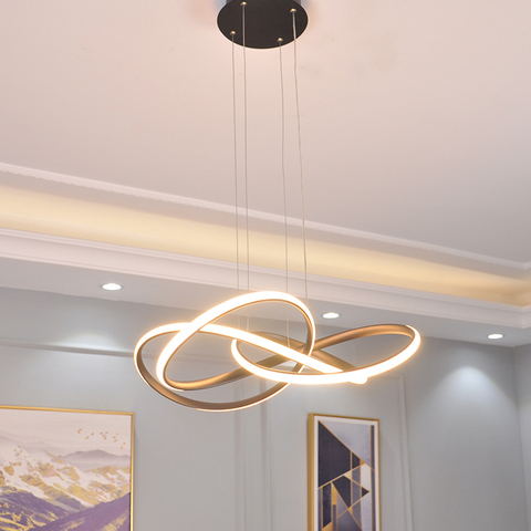 Noir/blanc moderne led lustre éclairage pour salon chambre restaurant cuisine pendentif lustres maison éclairage intérieur ► Photo 1/1