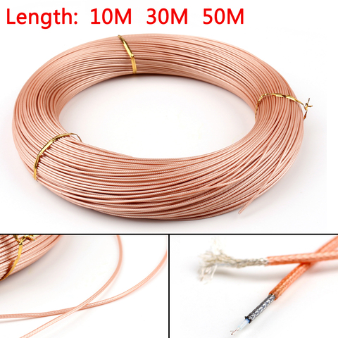 Areyourshop-connecteur de câble Coaxial RG178 RF 50ohm M17 M93-RG178 Coax, 10m 30m 50m ► Photo 1/6