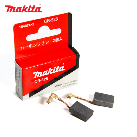 Makita carbone brosses CB325 outils électriques pièces de rechange 16x11x5mm coupe automatique pour moteur de broyeur électrique 194074-2 9554NB 9557NB 9558 ► Photo 1/6