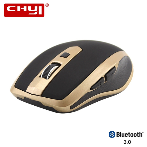 Souris optique de jeu, sans fil, Bluetooth, 1600 DPI, pour ordinateur PC de bureau, ergonomique, BT, ordinateur portable, Mac Gold ► Photo 1/6