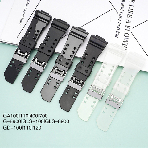 Bracelet de montre de remplacement en caoutchouc pour Casio g-shock GA-100/110/120/150/400/700 GD-100/110/120 GW-8900 Bracelet en résine GLS-100 ► Photo 1/6