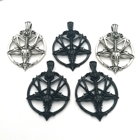 Pentagramme Pan dieu crâne gothique pendentif Satan diable mystérieux bijoux à bricoler soi-même accessoires 5 pièces ► Photo 1/4