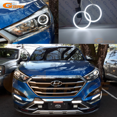 Pour Hyundai Tucson TL 2015 2016 2017 2022 Excellent Ultra lumineux CCFL ange yeux Halo anneaux voiture accessoires ► Photo 1/6