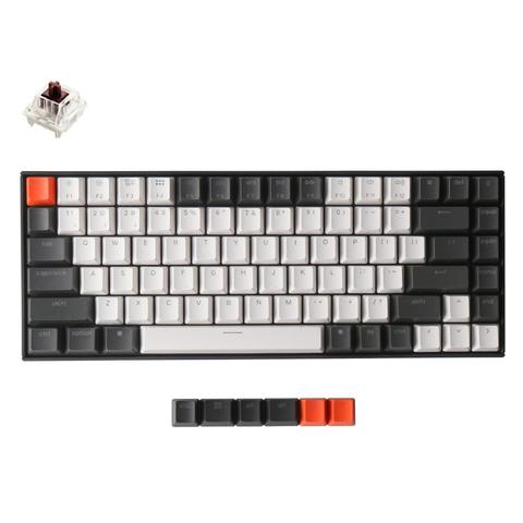 Keychron K2 AXH Bluetooth clavier mécanique sans fil 84 touches Gateron interrupteur échangeable à chaud blanc LED rétro-éclairé ► Photo 1/6