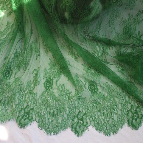 Robe de mariée en dentelle, 140cm, tissu français haut de gamme, dentelle à cils personnalisée, motif floral, largeur ► Photo 1/6