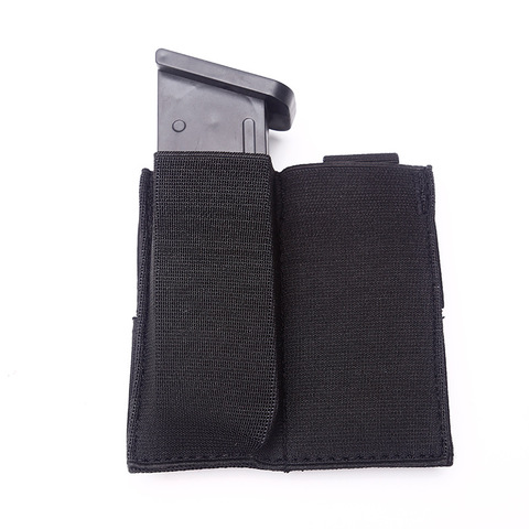 9MM Molle tactique Double pochette de magazines ouvert haut élastique taille ceinture sac militaire chasse Airsoft fusil pistolet Mag pochette étui ► Photo 1/6