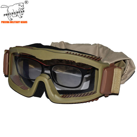 Lunettes de protection militaires et balistiques, anti-buée et anti-impact, pour le camping et la moto, collection anti-uv400 ► Photo 1/6