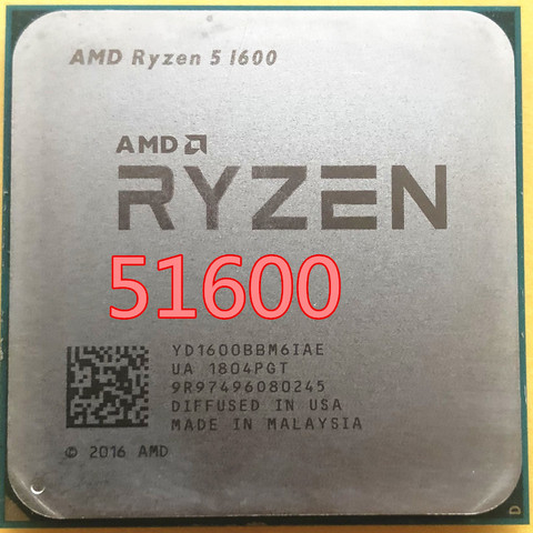 AMD Ryzen 5 1600 processeur 3.2GHz, processeur Six-Core à douze fils, 65W R5 1600, prise CPU AM4 5 1600 ► Photo 1/1