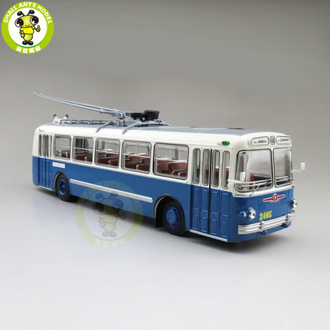 Trolleybus ZIU classique en russie, bus urbain ZIU 5 en Union soviétique, modèle de voiture moulé, jouets et cadeaux, 1/43 ► Photo 1/6