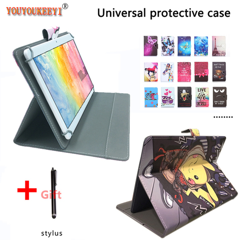 Étui de tablette universel pour Teclast P20HD 10.1 pouces support à rabat magnétique impression PU housse en cuir Funda pour P10S/T30/M30 + cadeau ► Photo 1/6