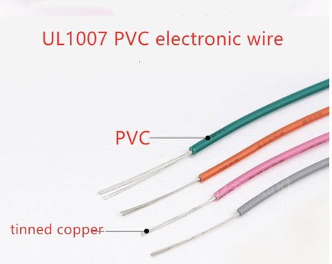 Câble électronique multicolore environnemental, 20 m/lot, 16AWG 18AWG 20AWG 22AWG 24AWG 26AWG UL1007, câble de fil électronique, couleurs variées ► Photo 1/2