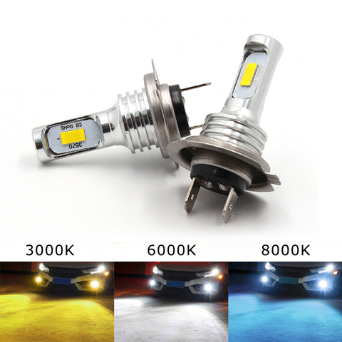 Niscarda 2X H4 H7 H11 H8 H9 H1 H3 72W Voiture LED Canbus Brouillard Ampoules 9005 9006 Auto Conduite Feux de Brouillard ► Photo 1/6