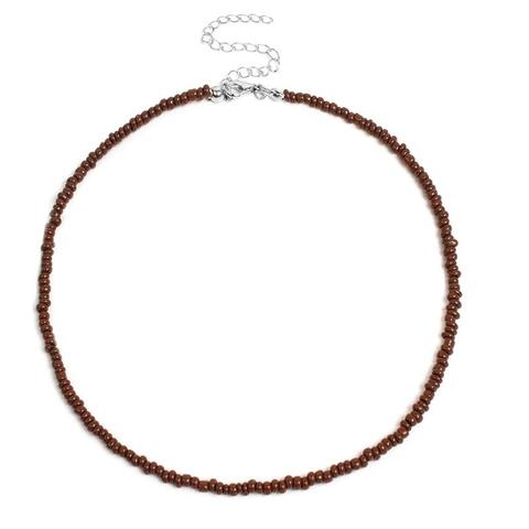 Collier à perles de Style bohémien pour femmes, 1 pièce, créatif, ras du cou, à la mode, bijoux, accessoires ► Photo 1/6