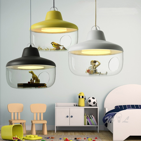 Moderne pendentif LED lumières verre maison belle maison déco enfants cadeau salon chambre Suspension Luminaires ► Photo 1/6