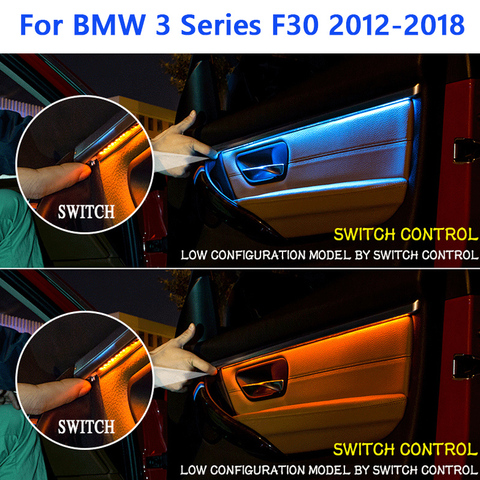 Lumière intérieure de voiture pour bmw f30 voiture néon porte intérieure lumières ambiantes éclairage décoratif tuning voiture universel nouveau et de haute qualité ► Photo 1/6