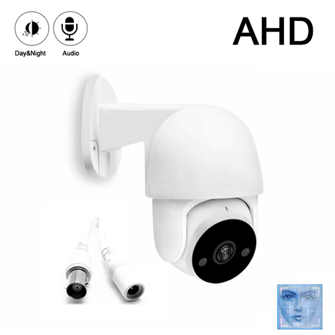 12V 2A 1080P 2mp CMOS blanc en plastique extérieur étanche IP66 AHD MINI PTZ vitesse dôme rotation visage détection sécurité CCTV caméra ► Photo 1/4