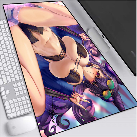 Tapis de souris antidérapant à gros seins pour fille, avec bord de verrouillage de vitesse, pour Gamer, ordinateur de bureau ► Photo 1/6